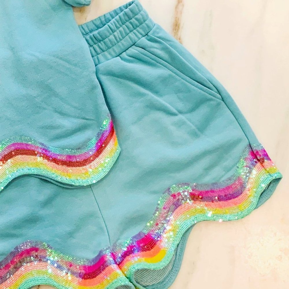 Queen of Sparkles Rainbow Shorts